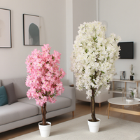 Arbre de cerisier artificiel JWT3834 pour décoration de mariage, grand arbre de cerisier blanc pour restaurant, hôtel, décoration de la maison, arbre fleuri