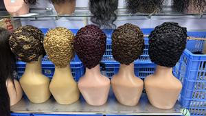Promotion Letsfly 23$ Perruques Courtes Pixie 10A 13x4 Lace Frontal Couleur Naturelle 100% Cheveux Humains pour Femmes Noires Vente en Gros - Product Image 4