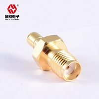 Adaptador Coaxial RF VIEW IS ELECTRONIC VIEWIS-SMA/SMB-KJ SMA Hembra SMB Macho 50ohm DC-4GHz, Conectores de Latón Chapado en Oro