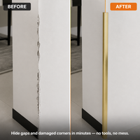 Bande de protection d'angle en PVC écologique Bahao, autocollante, flexible, chromée, pour murs, armoires, miroirs et cadres
