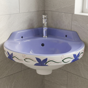Lavabo de Cocina Azul con Diseño Europeo Moderno y Sencillo, Fregadero de Cerámica Artístico para Encimera, Rectangular, Brillante, Hecho a Mano, para Hoteles - Product Image 1