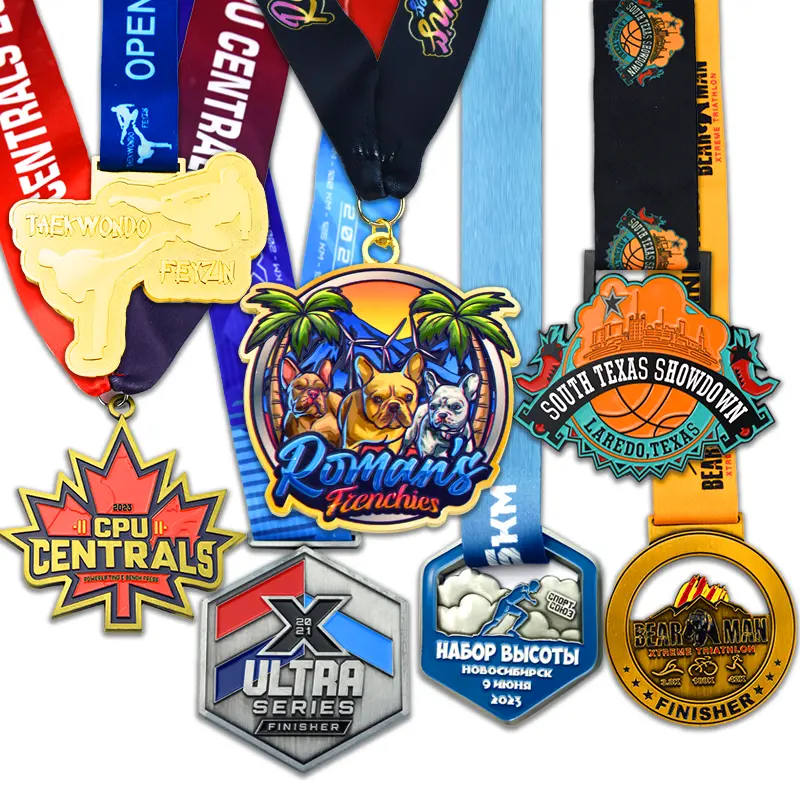 Individueller günstiger 3D-Metall-Marathon Taekwondo Fiesta Fußball Tanz Schwimmen Goldpreis Renntrophy Medalla DeportivasSportmedal