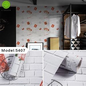 UDK-<span class=keywords><strong>Papel</strong></span> tapiz De vinilo impermeable para el hogar, pegatinas De Pared autoadhesivas con patrón De ladrillo, <span class=keywords><strong>Papel</strong></span> De Pared - Product Image 6