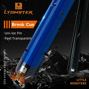 Little Monster Carbon Fiber Break Cue Smooth Wrap Black Technology Punch Cue <b>Pool</b> <b>Stick</b> 58" 12.9mm Bakelite Tip with Soft Bag - Product Image 2