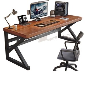 Computer <b>Desk</b> Nordic Style Artificial Board Black Walnut Top 26mm Simple Design Home Office <b>Study</b> Gaming Desktop - Product Image 2