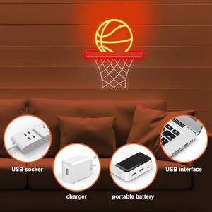 Basketball Neon <b>Sign</b> LED Neon Light USB Powered for Wall Decor Dimmable Neon <b>Sign</b> for Living Room Bedroom Man Cave - Product Image 4