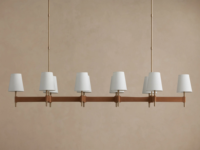 Lustre suspendu moderne et décoratif pour salon, grand luminaire commercial d'intérieur en lin