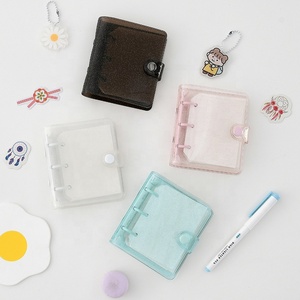 สมุดโน้ต3รูทรงหลวมมี3รูคอยล์โปร่งใสทำจาก PVC สะท้อนแสงใหม่สุดสร้างสรรค์ - Product Image 1