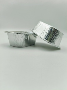 Plateau pour petite tasse à pouding en aluminium Boîte à bonbons et desserts avec couvercle en plastique - Product Image 4