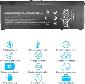 Batterie rechargeable polymère de qualité A SR04XL SR03XL 917724-855 de remplacement pour ordinateur portable de jeu Omen série <span class=keywords><strong>15</strong></span> - Product Image 3