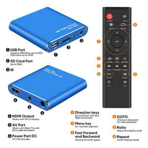 Mini 1080p 2k 4k <span class=keywords><strong>Full</strong></span>-<span class=keywords><strong>HD</strong></span> Ultra <span class=keywords><strong>HD</strong></span> kỹ thuật số phương tiện truyền thông Hộp Máy nghe nhạc Tương thích với MKV/RM cho HDD ổ đĩa USB và thẻ SD - Product Image 3