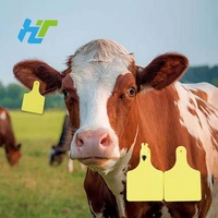 Etiqueta de oreja redonda de TPU para animales personalizados RFID UHF, nueva condición, etiquetas de identificación de vaca y cabra para ganado