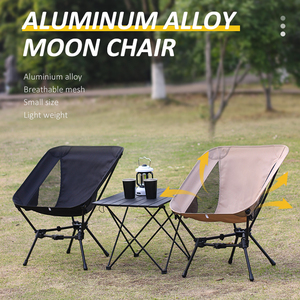 Wholesale Hot Seller Quick Open Ultra Light 7075 Aluminium Frame <b>Backpack</b> Chair Foldable Portable Moon Camping Beach Chair - Product Image 4