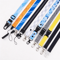 Lanière de cou personnalisée en polyester par sublimation, avec logo imprimé sur mesure, pour badge d'identification, avec boucle détachable, pour événements d'entreprise