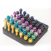 Baut Flens Kepala Torx Paduan Titanium GR5 dengan Finishing Poles, Warna Kustom, Baut Motor Titanium