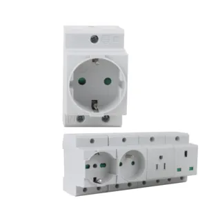 OEM Electric Schuko socket mounted on the electric board DIN rail socket
