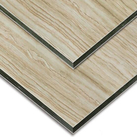 Panneau composite en aluminium finition bois 4x8 FR A2 ACP pour façade extérieure, bardage métallique, panneau Alu Cobond - Prix