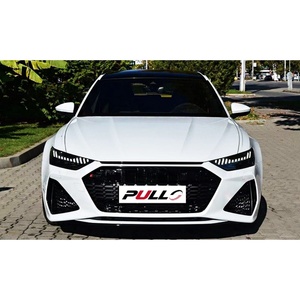 Kit carrosserie pour <span class=keywords><strong>AUDI</strong></span> <span class=keywords><strong>A6</strong></span> 2019-2020 Kit carrosserie mise à niveau vers le style RS6 comprenant pare-chocs avant lèvre arrière tuyaux d'échappement calandre ABS - Product Image 6