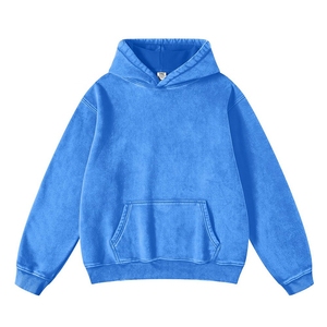 Sweat-shirt à capuche pour hommes surdimensionné Boxy personnalisé Vintage Heavyweight Washed 100% Cotton Sweatshirt Streetwear Style - Product Image 5