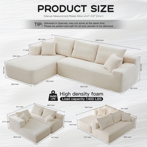 Modular cắt nén <span class=keywords><strong>sofa</strong></span> sang trọng vải to sợi đám mây thoải mái <span class=keywords><strong>sofa</strong></span> Fluffy sang trọng ghế cho phòng khách căn hộ không có lắp ráp - Product Image 4