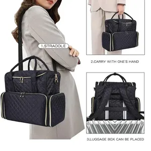 Túi đựng sơn móng tay <span class=keywords><strong>Oyanail</strong></span> di động hai lớp bằng polyester, dung tích lớn, tiện dụng cho du lịch - Product Image 1