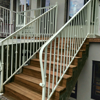Balustrade d'escalier personnalisée moderne en acier inoxydable, acier galvanisé et alliage d'aluminium, finition poli miroir, résistante à la rouille