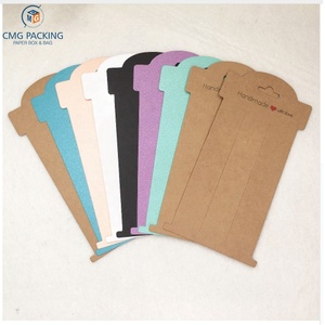 Tùy Chỉnh Kraft Giấy Dệt Tóc Clip Tóc Claws Thẻ Bao Bì Đa Màu Kẹp Tóc/Phụ Kiện Hiển Thị Thẻ Đồ Trang Sức - Product Image 2