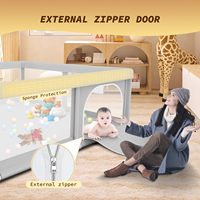 Parc pour bébé pliable moderne en plastique, tissu Oxford, panneau écologique, aire de jeu intérieure, chambre à coucher, utilisation sûre pour les bébés