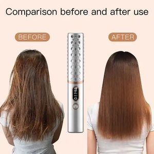 Wiederaufladbares Glätteisen 2-in-1 Rollentyp-C 4800mAh Kabelloses Mini-Haarglätter Tragbarer Schnurloser Lockenstab für Trockenes und Nasses Haar - Product Image 6