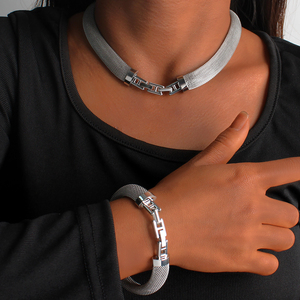12Mm 16Mm Goud Stalen Kleur Kraag Armband Rvs Set Sieraden <span class=keywords><strong>2025</strong></span> Nieuwe Vergulde Hals Accessoires Valentijn Cadeau - Product Image 4