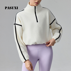 Chaqueta Deportiva de Forro Polar para <span class=keywords><strong>Mujer</strong></span> PASUXI, Chaqueta Térmica con Cierre para Yoga, Ropa Deportiva Personalizada, Abrigo de Invierno a Prueba de Viento para Entrenamiento en el Gimnasio - Product Image 6