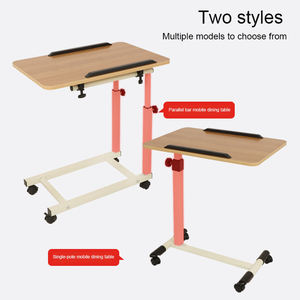 Muebles Médicos para Hospitales, Mesa de Noche Móvil para Pacientes, Mesa de Noche Ajustable en Altura, Mesa de Madera - Product Image 1
