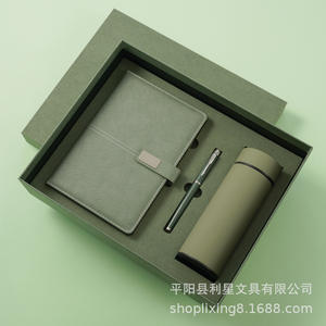 Coffret Cadeau Carnet A5 LX2024 en Cuir PU Bleu pour Bureau, Événements d'Entreprise, Personnalisation, Mug Isotherme, Reliure Sans Fil - Product Image 5