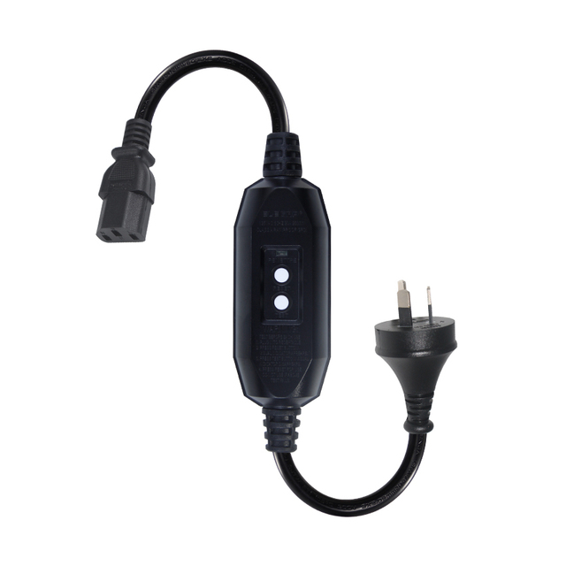 AU Plug to IEC C13 Power Cord with RCD 3 Core 1.8M 240V 10A Australian 3 Pin Lead for Server, PDU and IT Equipment