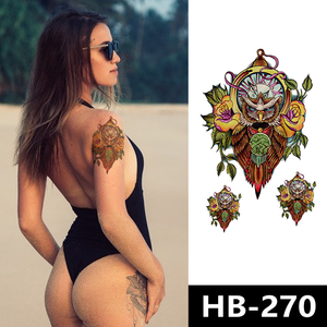 Échantillon gratuit de <span class=keywords><strong>tatouage</strong></span> temporaire pour le corps, <span class=keywords><strong>tatouage</strong></span> temporaire pour le bras, tigre, éléphant, crâne, rose, autocollants de <span class=keywords><strong>tatouage</strong></span> - Product Image 6