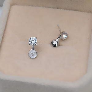 ต่างหูเงินแท้ S925 แบบห่วงประดับมุก 7 เม็ด สำหรับงาน DIY  อะไหล่เครื่องประดับ 5583 - Product Image 4