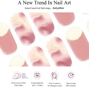 20 pièces de bandes de <span class=keywords><strong>manucure</strong></span> en gel semi-durci de style français pour le bricolage <span class=keywords><strong>à</strong></span> la maison, lampe UV/LED - Product Image 5