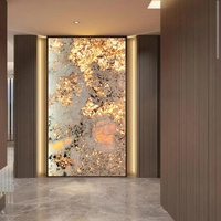 Panneau en résine acrylique de pierre artificielle de qualité supérieure, feuilles de marbre onyx rétroéclairées, panneau en albâtre, panneau mural en pierre translucide