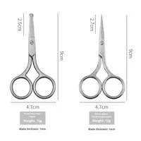 Outil de beauté pour paupières doubles, ciseaux à manucure en acier inoxydable à pointe fine, coupe-cuticules, coupe-sourcils, ciseaux à poils de nez