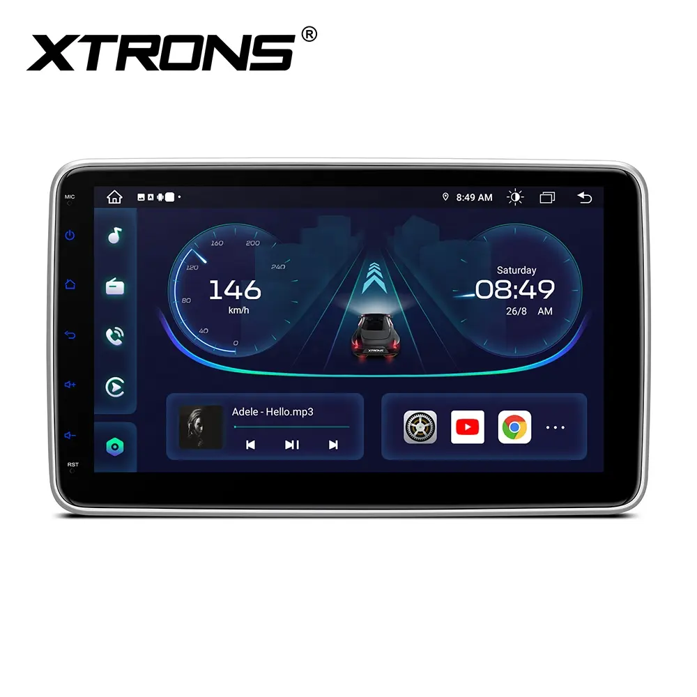 XTRONS 10.1" AutoRadio 1 Din Car Stereo With Wireless Carplay Android Auto Global 4G LTE Car Android Player