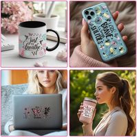 Stampa Personalizzata su Tazza con Nome, Design Trasparente per Regalo Insegnante, Proposta Damigella d'Onore, Compleanno, Tazze e Ordini per Piccoli Negozi