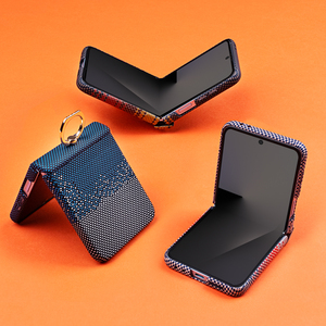 Fundas Protectoras para Teléfono Móvil Samsung <span class=keywords><strong>Galaxy</strong></span> <span class=keywords><strong>Z</strong></span> <span class=keywords><strong>Flip</strong></span> <span class=keywords><strong>3</strong></span>/4/5/6/7 con Cristal Templado y Soporte de Anillo, Cubierta Plegable - Product Image 4