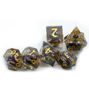 Offre Spéciale mdn jeu de <span class=keywords><strong>dés</strong></span> jeu de table tranchant polyédrique <span class=keywords><strong>7</strong></span> pièces visage de dragon noir jeu de <span class=keywords><strong>dés</strong></span> mobiles avec numéro d'or - Product Image 3