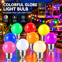 Guirlandes lumineuses LED en plastique SMD imperméables pour extérieur, base E27/B22, blanc chaud 2700K, lumière du jour 6000K, garantie de 2 ans, G45, aménagement paysager