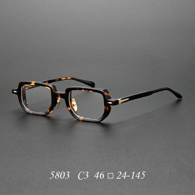 2027 Wholesale Personalized Fashion Trendy Acetate Glasses Retro Thick Frame Geometric Square Prescription Glasses Optical Frame