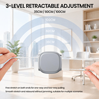 Kabel USB C Retraktil Multi-Perangkat 240W Pengisian Cepat + Sinkronisasi Data 480Mbps 3 Panjang untuk Kantor, Rumah, dan Perjalanan