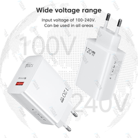 Chargeur USB 120W Charge Rapide QC3.0, Câble USB C et Câble Type C pour Téléphones Mobiles Huawei Samsung Xiaomi, Chargeur Rapide