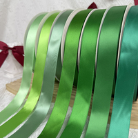 Ruban en satin polyester vert, écologique, ruban cadeau de luxe pour bouquet de fleurs, fête, mariage