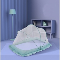Moustiquaire Bébé Pliable Bio Réversible Style Coréen pour Lit de Voyage Sans Installation Requise Polyester/Lin Transfrontalier