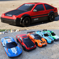 Vente en gros de voitures de course RC 4x4 à grande vitesse 2,4G, modèle AE86, jouet télécommandé pour enfants, cadeaux de Noël
